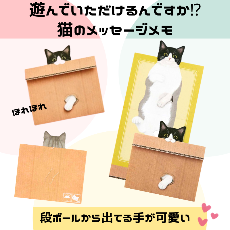 遊んでいただけるんですか!? 猫のメッセージメモ