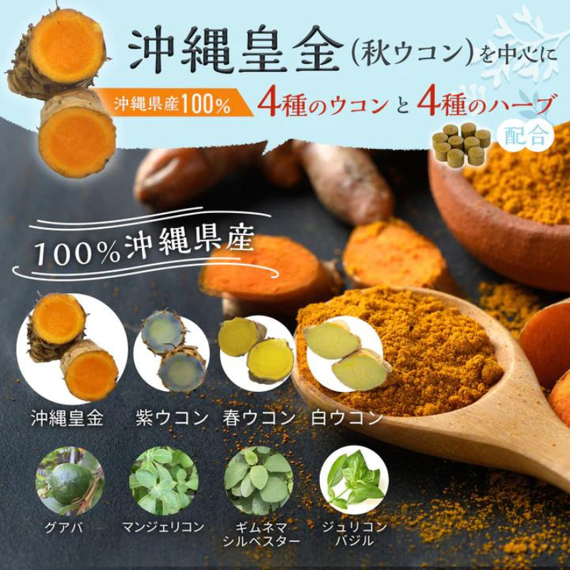酒豪の秘密 ウコン サプリ 二日酔い予防に 沖縄県産