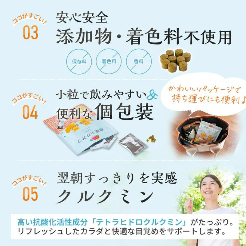 酒豪の秘密 ウコン サプリ 二日酔い予防に 沖縄県産